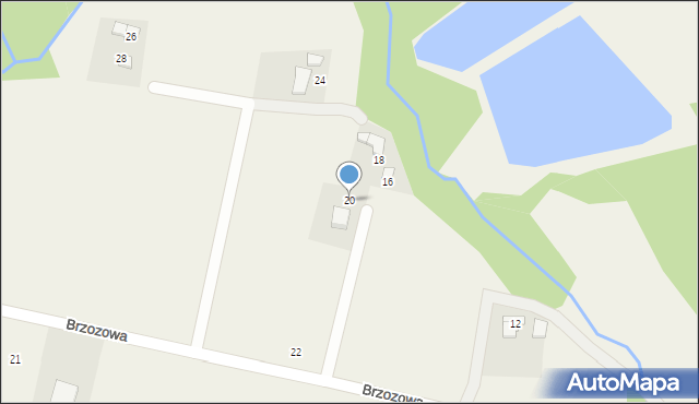 Witkowice, Brzozowa, 20, mapa Witkowice
