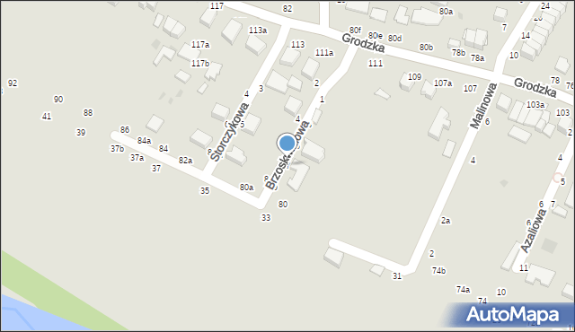 Włocławek, Brzoskwiniowa, 7, mapa Włocławka