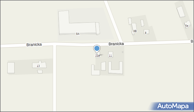 Wohyń, Branicka, 11a, mapa Wohyń