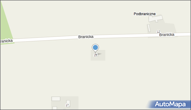 Wohyń, Branicka, 15, mapa Wohyń