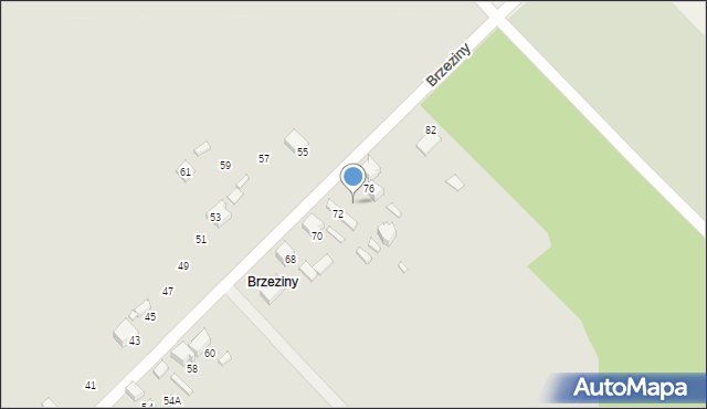 Wojkowice, Brzeziny, 74, mapa Wojkowice