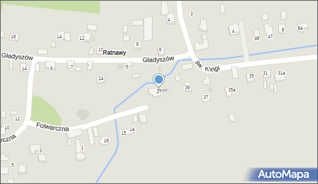 Wojnicz, Braci Gładyszów, 27, mapa Wojnicz