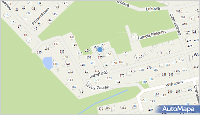 Wojnówko, Brzezina, 155, mapa Wojnówko