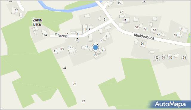 Wola Radziszowska, Brzeg, 11, mapa Wola Radziszowska