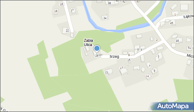 Wola Radziszowska, Brzeg, 14, mapa Wola Radziszowska