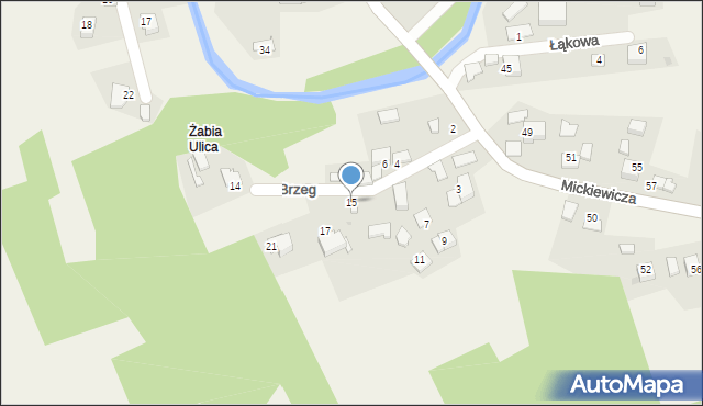 Wola Radziszowska, Brzeg, 15, mapa Wola Radziszowska