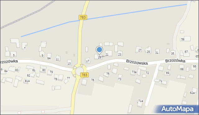 Wolbrom, Brzozowska, 19, mapa Wolbrom