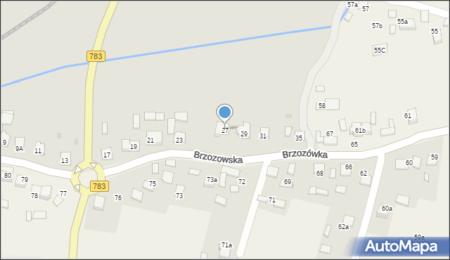 Wolbrom, Brzozowska, 27, mapa Wolbrom