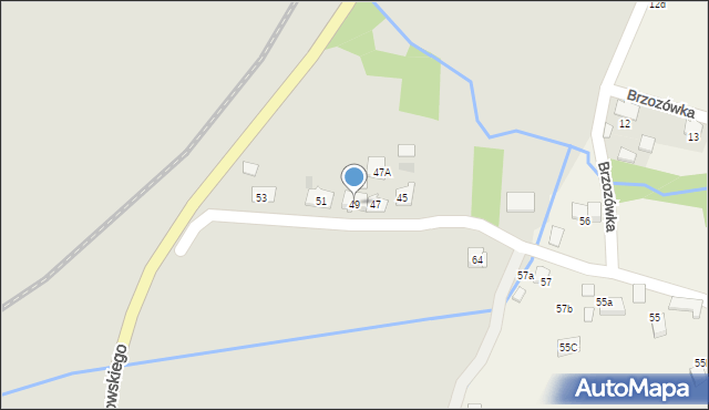 Wolbrom, Brzozowska, 49, mapa Wolbrom
