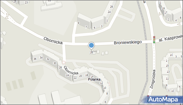 Wrocław, Broniewskiego Władysława, 16, mapa Wrocławia