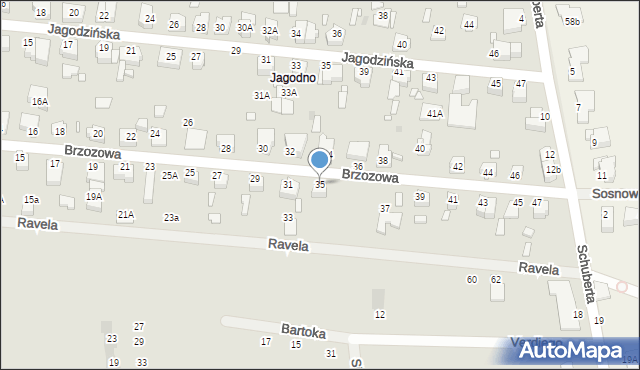 Wrocław, Brzozowa, 35, mapa Wrocławia