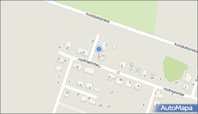 Wrocław, Braci Hofmannów, 11, mapa Wrocławia