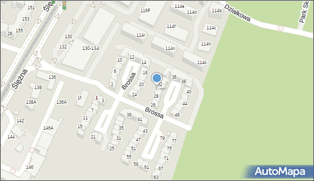 Wrocław, Brossa Wiktora, 30, mapa Wrocławia