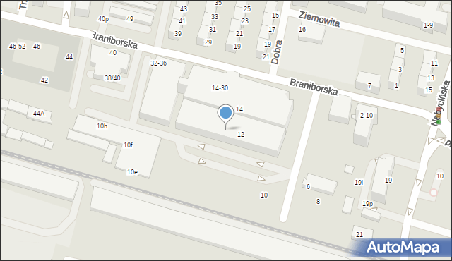 Wrocław, Braniborska, 14i, mapa Wrocławia