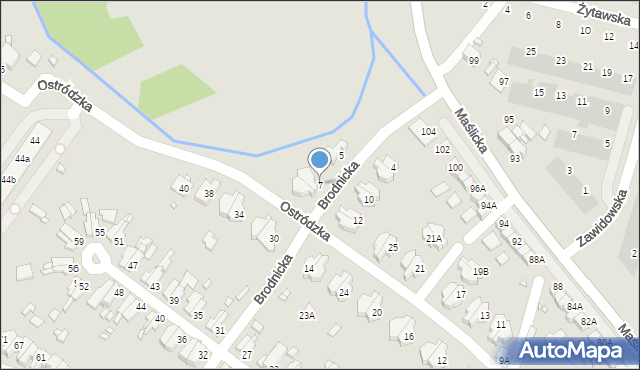 Wrocław, Brodnicka, 7, mapa Wrocławia