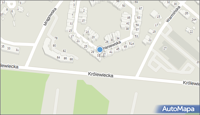 Wrocław, Braniewska, 35, mapa Wrocławia