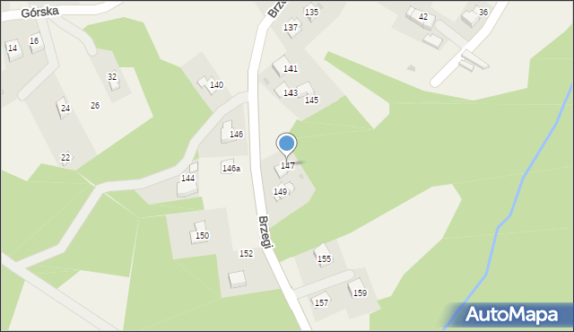 Wrząsowice, Brzegi, 147, mapa Wrząsowice