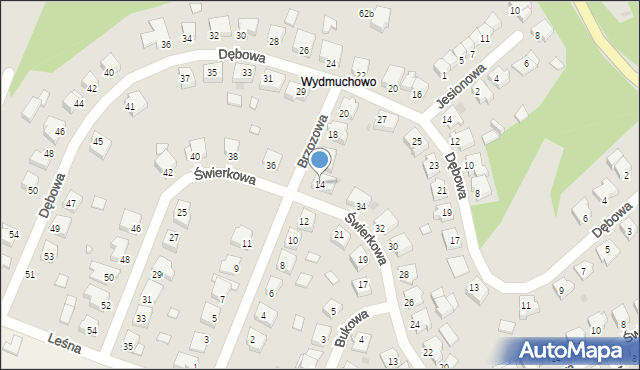 Wyrzysk, Brzozowa, 14, mapa Wyrzysk