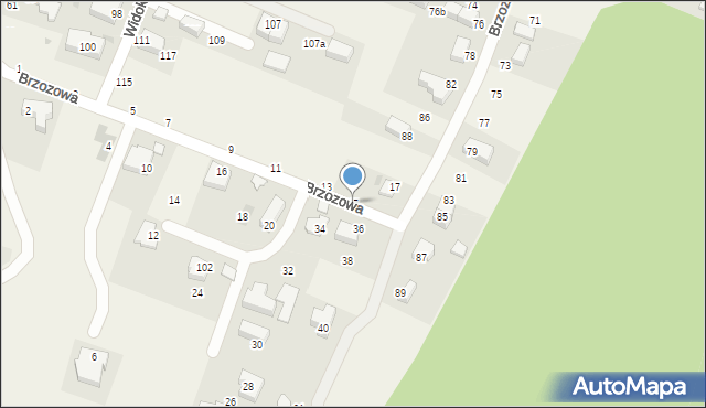 Zabierzów, Brzozowa, 15, mapa Zabierzów