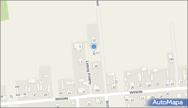 Zaborówek, Brzozowa, 31, mapa Zaborówek