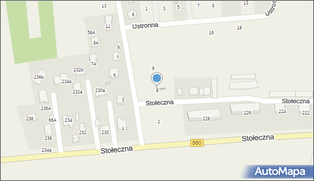 Zaborówek, Brzozowa, 4, mapa Zaborówek
