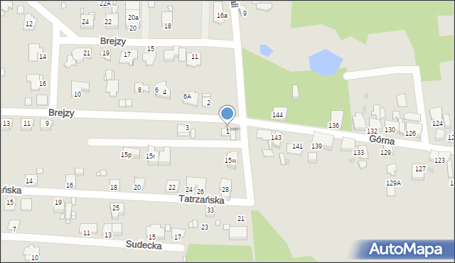 Zabrze, Brejzy Jerzego, ks., 1, mapa Zabrza