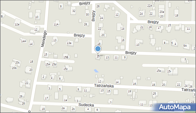 Zabrze, Brejzy Jerzego, ks., 15, mapa Zabrza