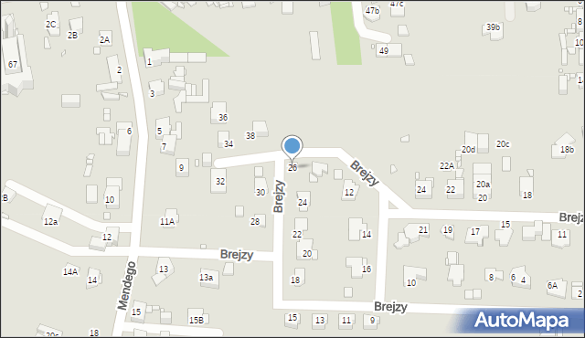 Zabrze, Brejzy Jerzego, ks., 26, mapa Zabrza