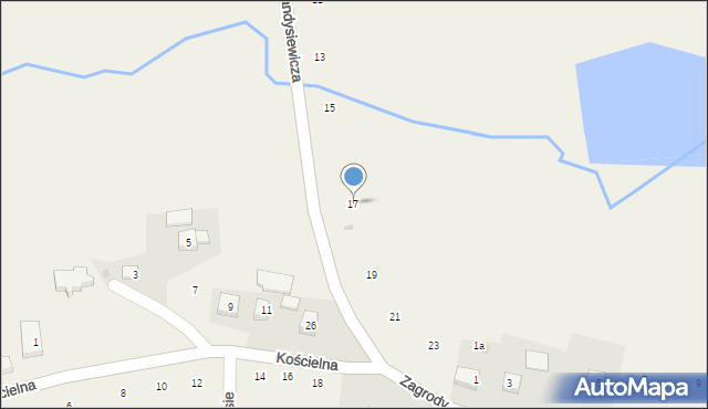 Zakliczyn, Brandysiewicza Wojciecha, ks., 17, mapa Zakliczyn
