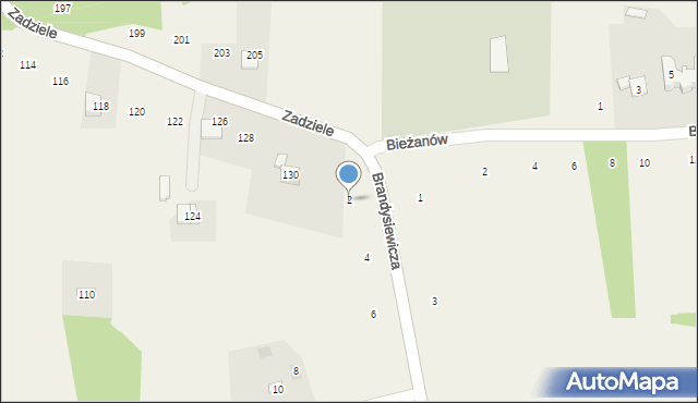 Zakliczyn, Brandysiewicza Wojciecha, ks., 2, mapa Zakliczyn