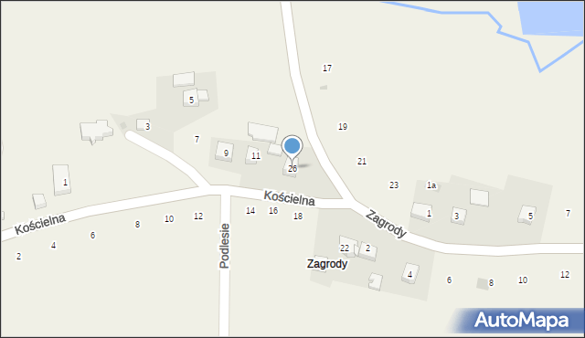 Zakliczyn, Brandysiewicza Wojciecha, ks., 26, mapa Zakliczyn