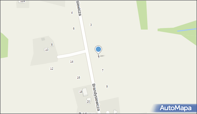 Zakliczyn, Brandysiewicza Wojciecha, ks., 5, mapa Zakliczyn