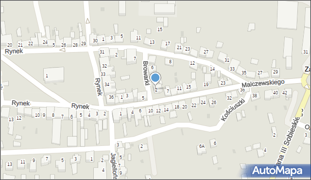 Zakliczyn, Browarki, 2, mapa Zakliczyn