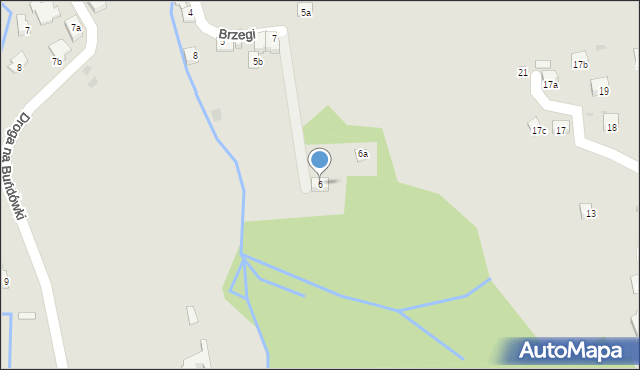 Zakopane, Brzegi Wojciecha, 6, mapa Zakopanego