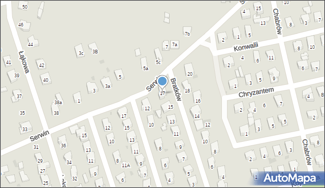 Żarki, Bratków, 17, mapa Żarki