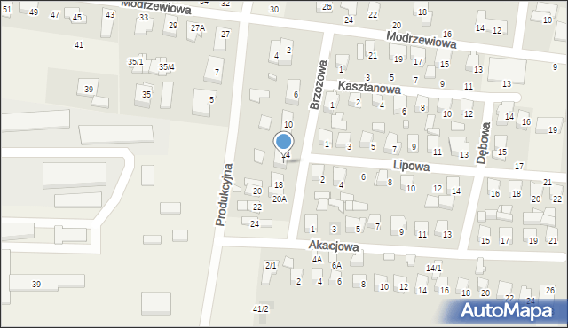 Zaścianki, Brzozowa, 16, mapa Zaścianki