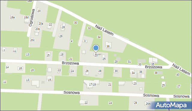 Żelechów, Brzozowa, 23, mapa Żelechów