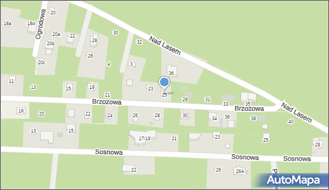 Żelechów, Brzozowa, 25, mapa Żelechów