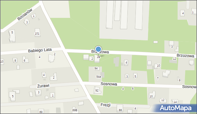 Żelechów, Brzozowa, 2a, mapa Żelechów