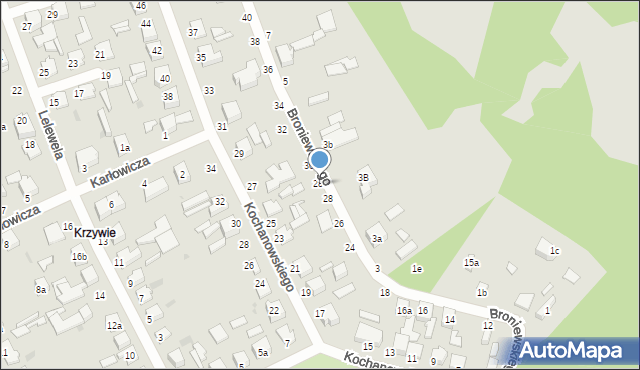 Zgierz, Broniewskiego Władysława, 28a, mapa Zgierz