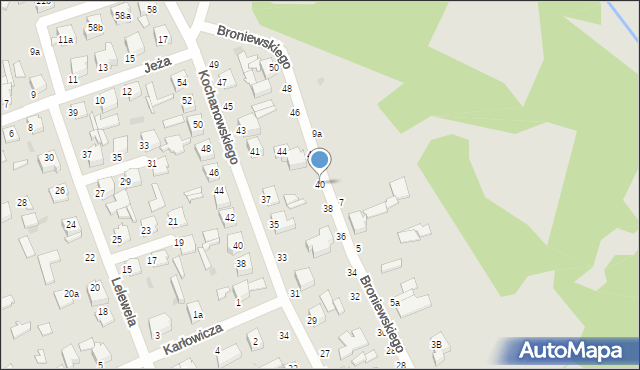 Zgierz, Broniewskiego Władysława, 40, mapa Zgierz