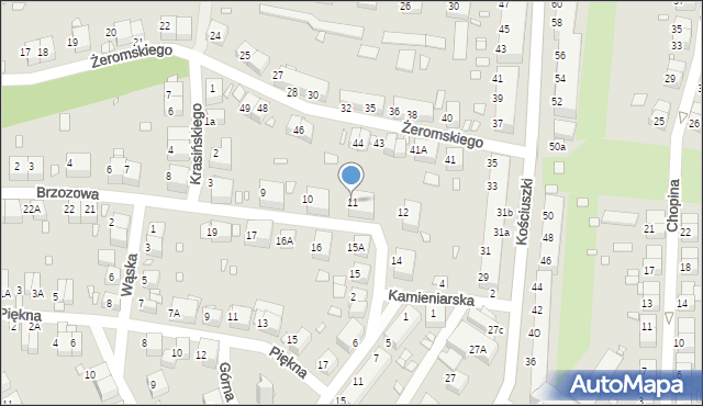 Zgorzelec, Brzozowa, 11, mapa Zgorzelec