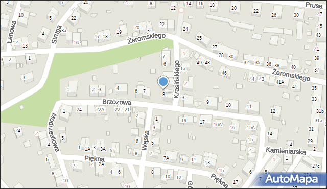 Zgorzelec, Brzozowa, 8, mapa Zgorzelec