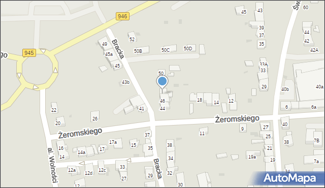 Żywiec, Bracka, 48, mapa Żywiec