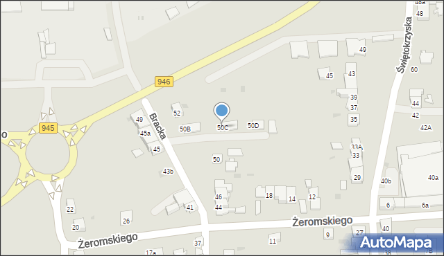 Żywiec, Bracka, 50C, mapa Żywiec