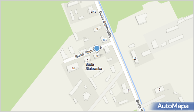 Alfredówka, Buda Stalowska, 5, mapa Alfredówka