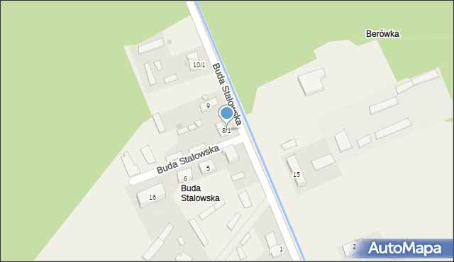 Alfredówka, Buda Stalowska, 8/1, mapa Alfredówka