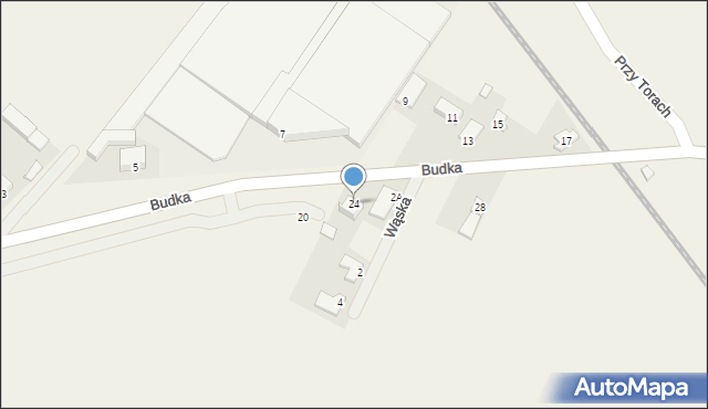 Baranów, Budka, 24, mapa Baranów