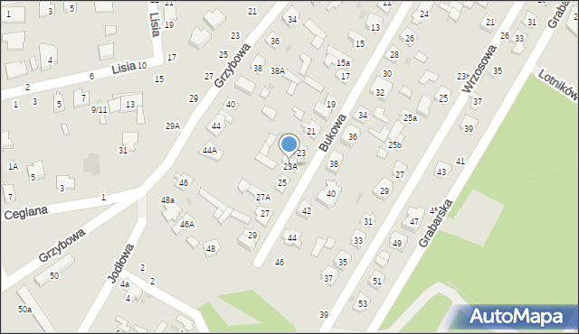 Biała Podlaska, Bukowa, 23A, mapa Białej Podlaskiej