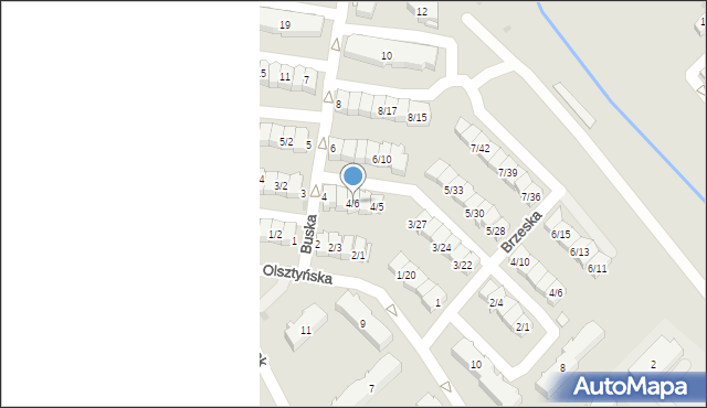 Białystok, Buska, 4/6, mapa Białegostoku